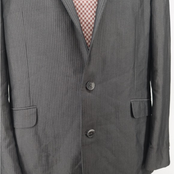 Kenneth Cole Reaction Men's Sport Coat Blazer Suit Jacket 2 Button Pinstripe 46L - Picture 4 of 11